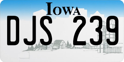 IA license plate DJS239