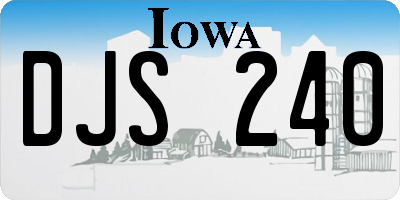 IA license plate DJS240
