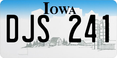 IA license plate DJS241