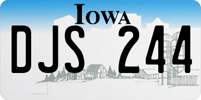 IA license plate DJS244