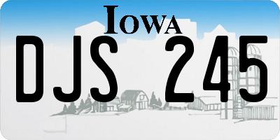 IA license plate DJS245