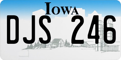 IA license plate DJS246