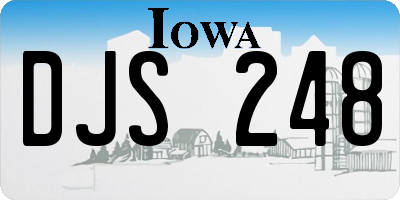 IA license plate DJS248