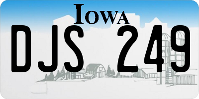 IA license plate DJS249
