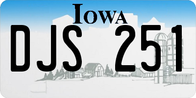 IA license plate DJS251
