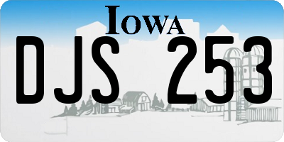 IA license plate DJS253