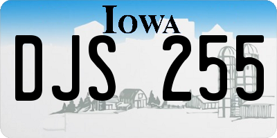 IA license plate DJS255