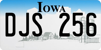 IA license plate DJS256