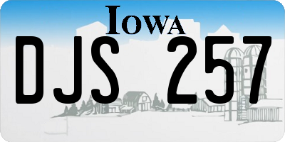 IA license plate DJS257
