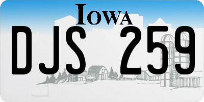 IA license plate DJS259