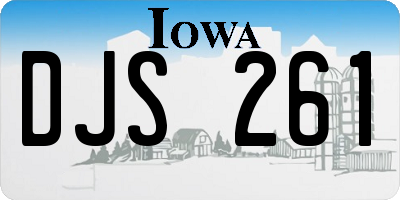 IA license plate DJS261