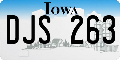 IA license plate DJS263