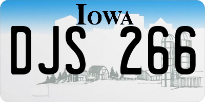 IA license plate DJS266