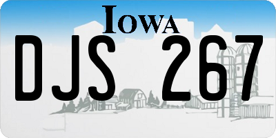 IA license plate DJS267
