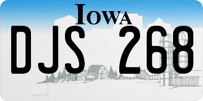 IA license plate DJS268