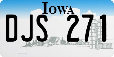 IA license plate DJS271