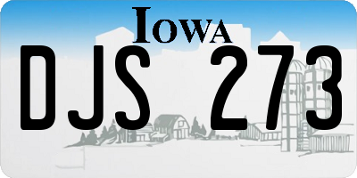 IA license plate DJS273