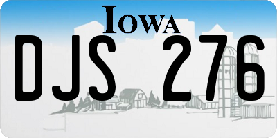 IA license plate DJS276