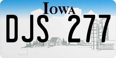 IA license plate DJS277