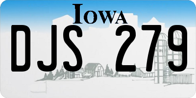 IA license plate DJS279