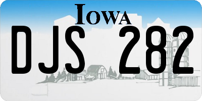 IA license plate DJS282