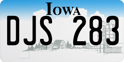 IA license plate DJS283