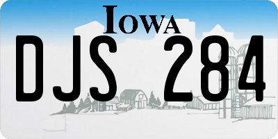 IA license plate DJS284