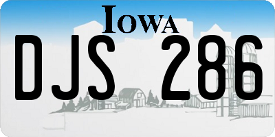 IA license plate DJS286