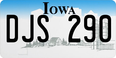 IA license plate DJS290