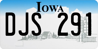 IA license plate DJS291