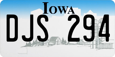 IA license plate DJS294