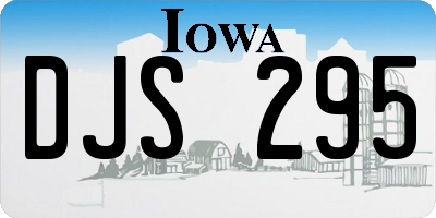 IA license plate DJS295