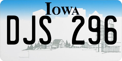IA license plate DJS296