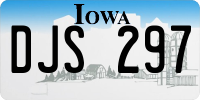 IA license plate DJS297
