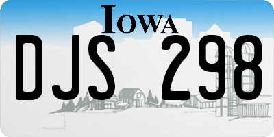 IA license plate DJS298