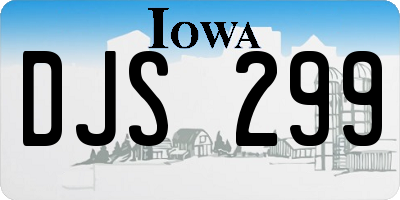 IA license plate DJS299