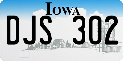 IA license plate DJS302