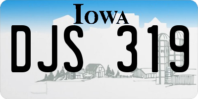 IA license plate DJS319