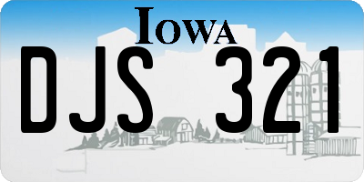 IA license plate DJS321