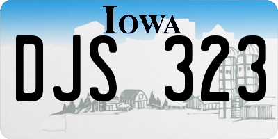 IA license plate DJS323