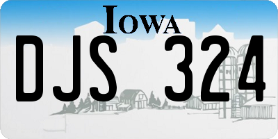 IA license plate DJS324