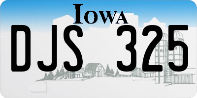 IA license plate DJS325