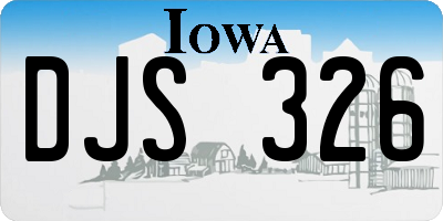 IA license plate DJS326