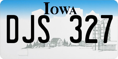 IA license plate DJS327