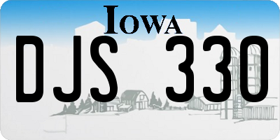 IA license plate DJS330