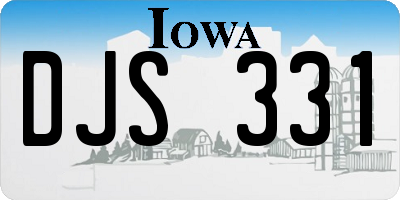 IA license plate DJS331