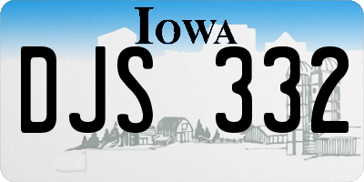 IA license plate DJS332