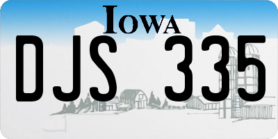 IA license plate DJS335