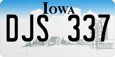 IA license plate DJS337