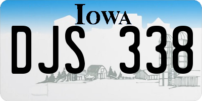 IA license plate DJS338